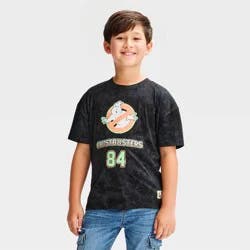 Boys' Ghostbusters Short Sleeve Halloween Front & Back Graphic T-Shirt - Black S