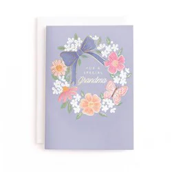 Minted Mothers Day Flower Wreath Greeting Card