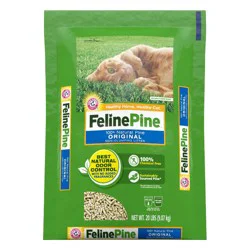 ARM & HAMMER Feline Pine Fragrance Free 100% Natural Pine, Odor Control, Non-Clumping Cat Litter - 20lbs