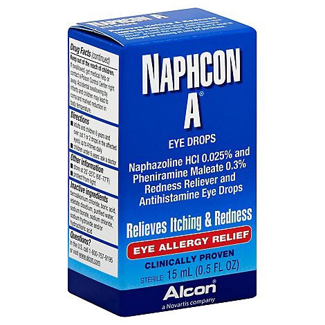 slide 1 of 1, Alcon Naphcon A Eye Drops Eye Allergy Relief - 0.5 Fl. Oz., 0.5 fl oz