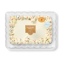 ¼ Sheet Buttercreme Vanilla Cake - 4lbs - Favorite Day™
