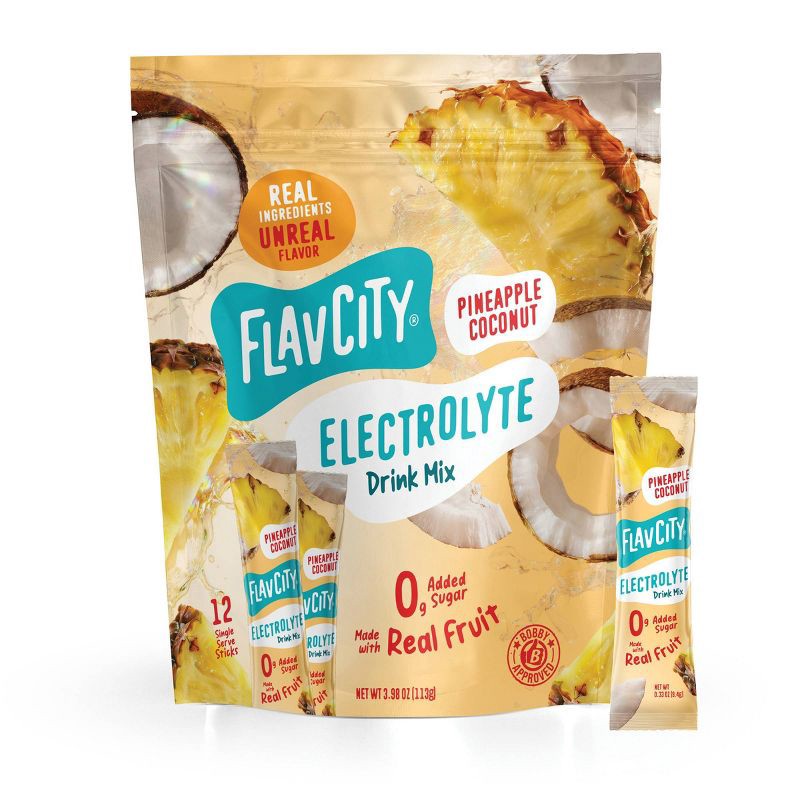 slide 1 of 7, FlavCity Hydration Electrolyte Supplement Powder - Pineapple Coconut - 3.9oz/12ct, 12 ct; 3.9 oz