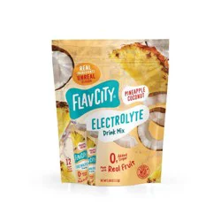 FlavCity Hydration Electrolyte Supplement Powder - Pineapple Coconut - 3.9oz/12ct