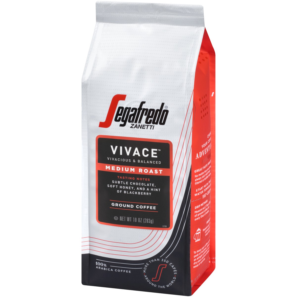 slide 9 of 13, Segafredo Zanetti Vivace Medium Roast Ground Coffee - 10 oz, 10 oz