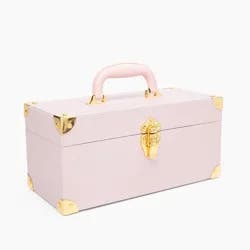 West Emory Nylon Beauty Toolbox with Removable Tray and Gold Metal Corners