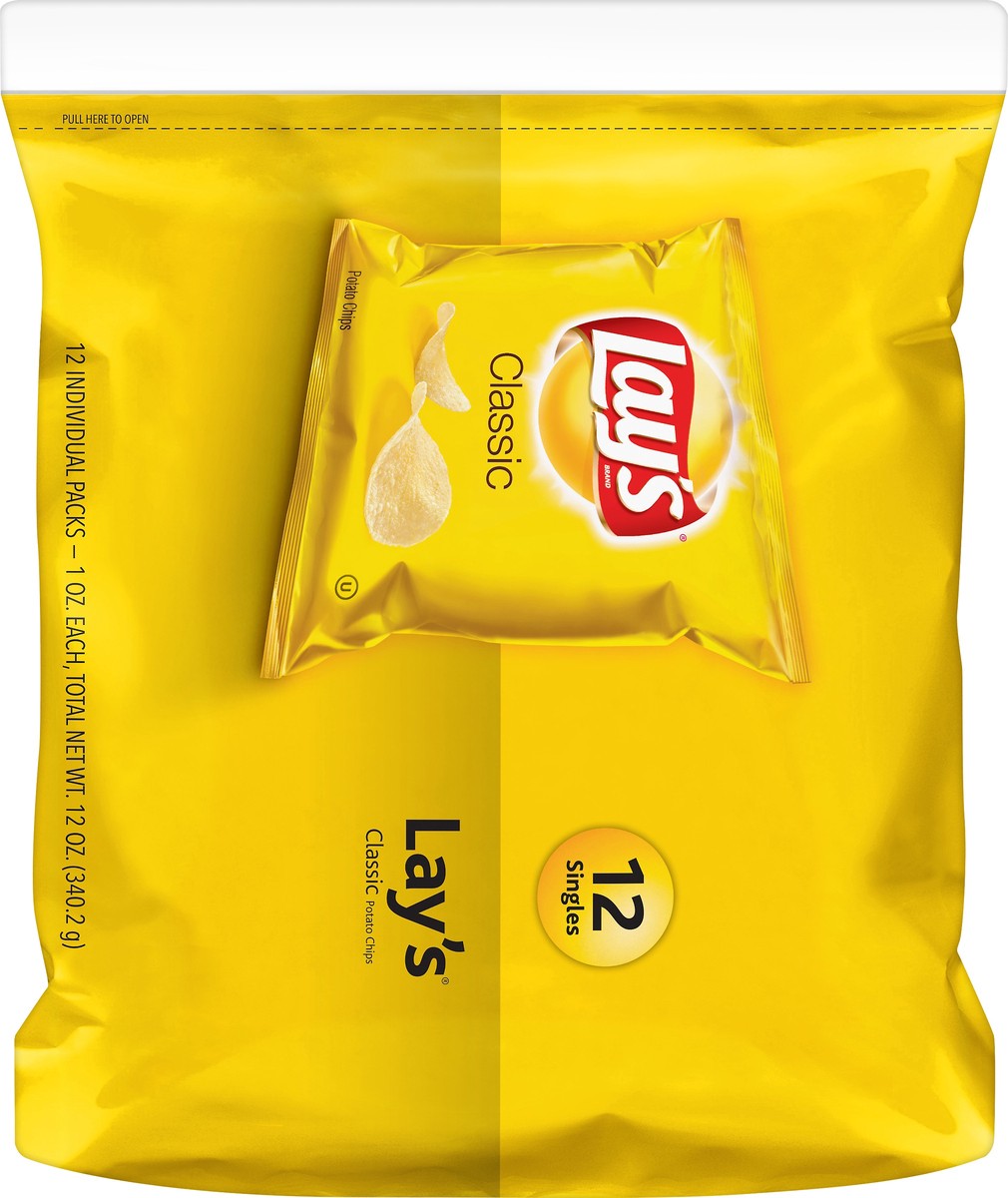 slide 2 of 3, Lay's 12 Packs Classic Potato Chips 12 ea, 12 ct