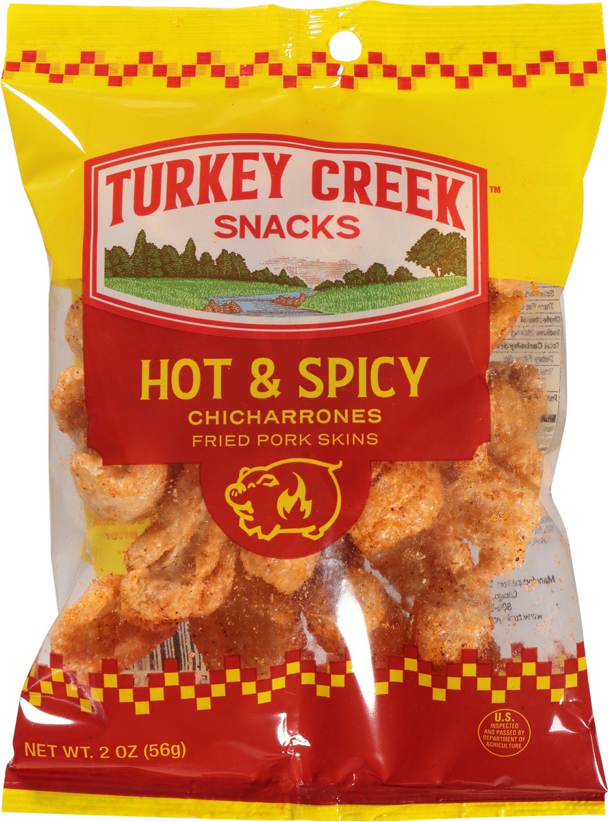 slide 7 of 13, Turkey Creek Hot & Spicy Chicharrones 2 oz, 2 oz