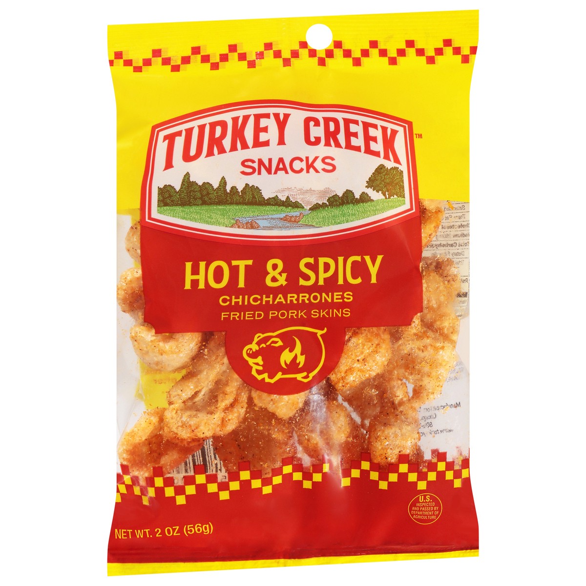 slide 2 of 13, Turkey Creek Hot & Spicy Chicharrones 2 oz, 2 oz