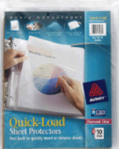 slide 1 of 4, Avery Quick Load Sheet Protect, 10 ct