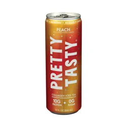 Pretty Tasty Peach Collagen Iced Tea - 12 fl oz Can