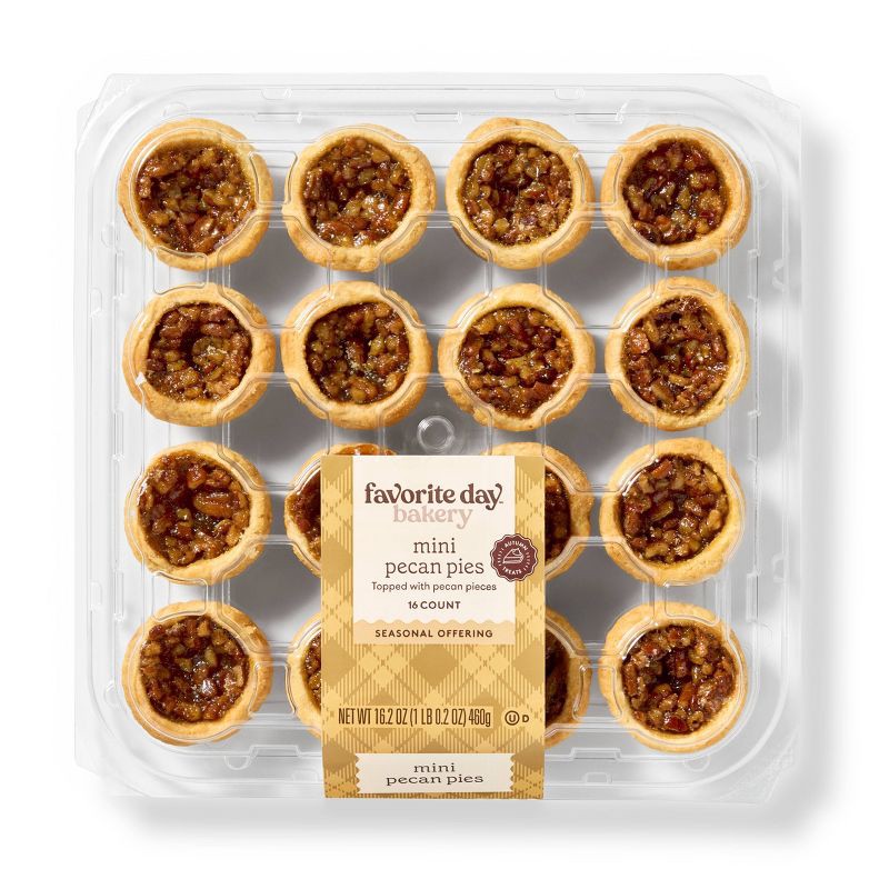 slide 1 of 4, Mini Pecan Pies - 16.2oz/16ct - Favorite Day™, 16.2 oz, 16 ct