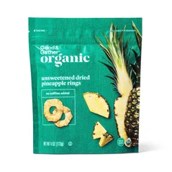 Organic Dried Unsweetened Pineapple Ring Supersnacks Dried Fruit - 4oz - Good & Gather™