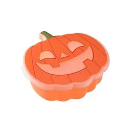 Cook With Color Jack-O-Lantern Pumpkin Halloween Snack Box Food Storage Container