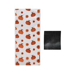 Cook With Color 20pk Pumpkin Halloween Twist Tie Treat Bags