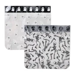 Cook With Color 20pk Ghosts Halloween Zip Top Treat Bags