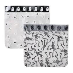 Cook With Color 20pk Ghosts Halloween Zip Top Treat Bags