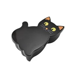 Cook With Color Black Cat Halloween Personal Sized Snack Box Food Storage Container