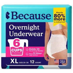Because Overnight Underwear - XL