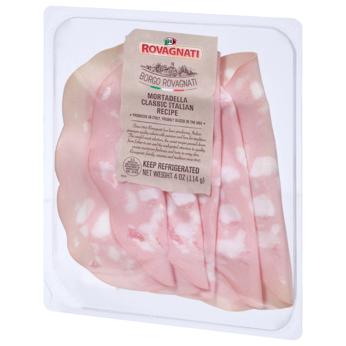 slide 9 of 9, Rovagnati Classic Italian Recipe Mortadella 4 oz, 4 oz