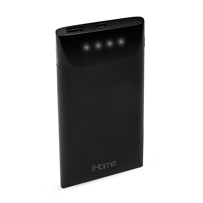 slide 1 of 2, iHome Slim Charge 4,000mAh Power Bank - Black, 1 ct