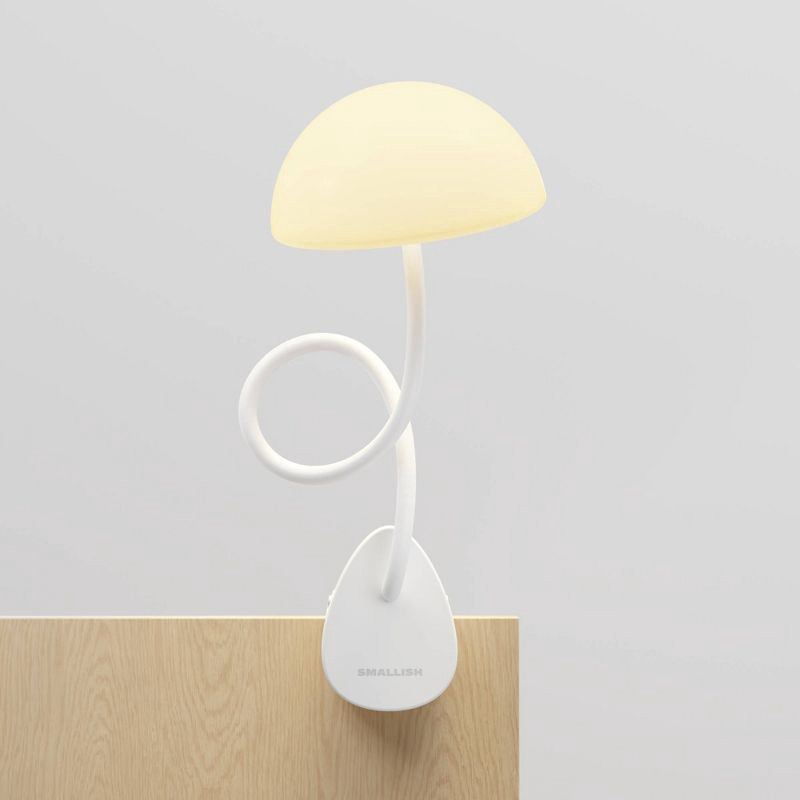 slide 1 of 3, Smallish Mushroom Lamp – Soft Glow Night Light for Bedroom, Desk, or Dorm Room - White, 1 ct