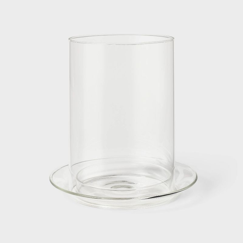 slide 1 of 5, Threshold a collection with @ThisOakHouse Short Glass Pillar Hurricane - Threshold™ a collection with @ThisOakHouse, 1 ct