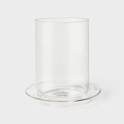 Threshold a collection with @ThisOakHouse Short Glass Pillar Hurricane - Threshold™ a collection with @ThisOakHouse