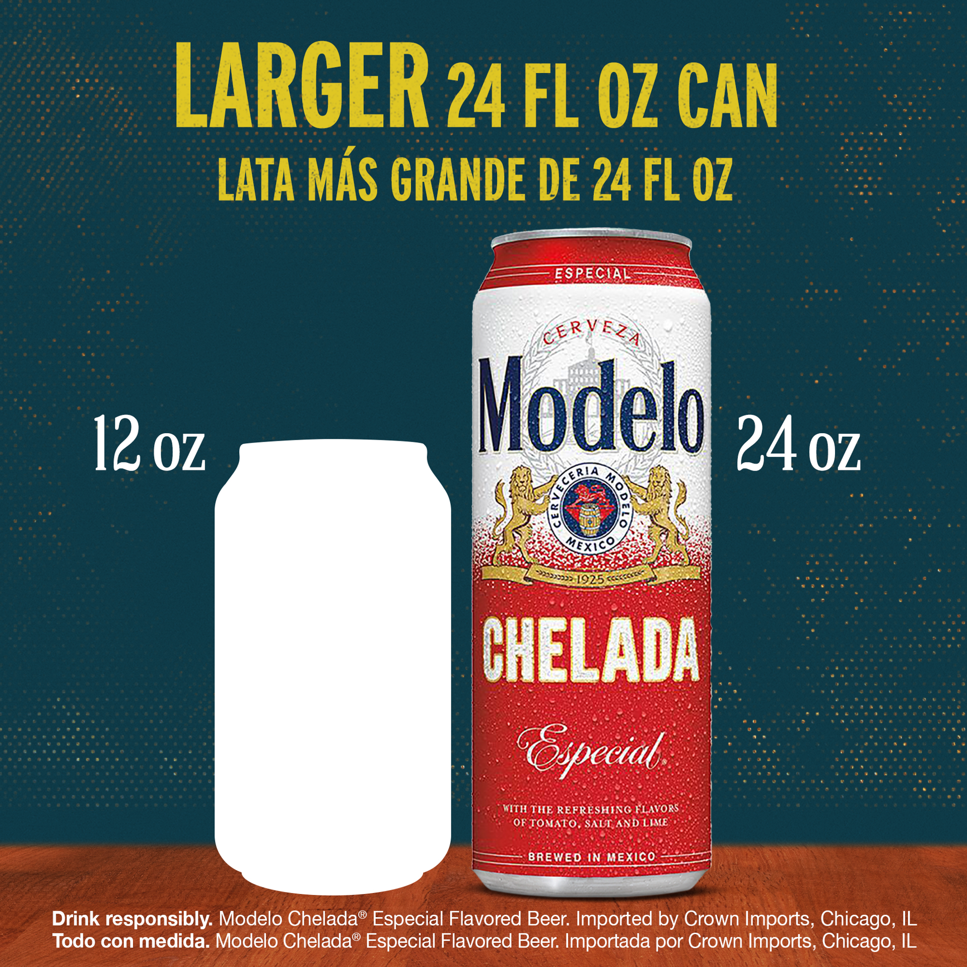 slide 3 of 9, Modelo Chelada Especial Mexican Import Flavored Beer, 24 fl. oz. Single Beer Can, 3.5% ABV, 24 fl oz