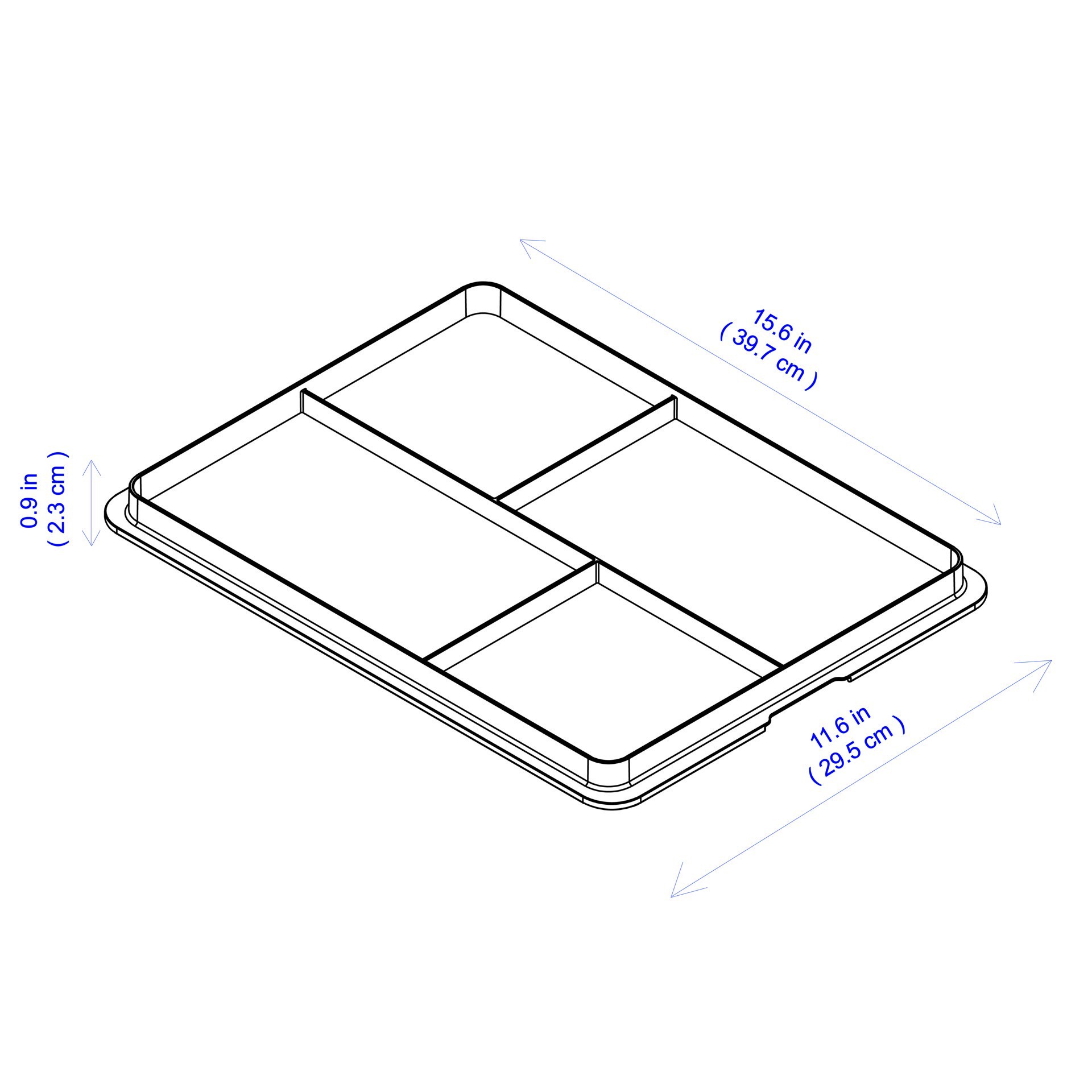 slide 3 of 6, Reversible Lexington Cart Topper By Simply Tidy, 16 in x 12 in x 1 in