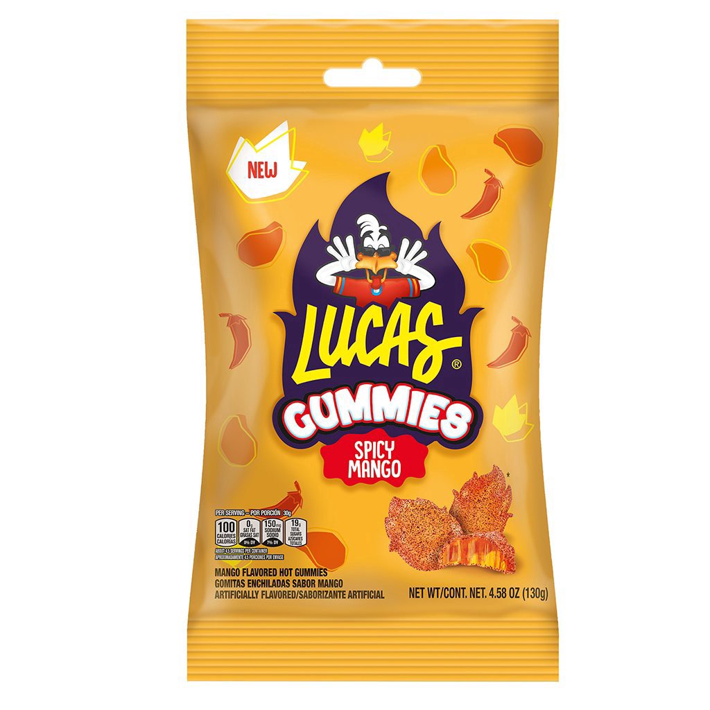 slide 1 of 1, Lucas Hot Spicy Mango Gummies 4.58 oz, 4.58 oz