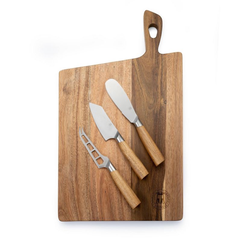 slide 1 of 6, Schmidt Bros Cutlery Schmidt Brothers Cutlery Beacon 4pc Cheese Board and Knife Set, 4 ct