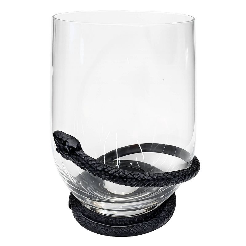 slide 1 of 5, Madison Home Halloween Snake Stemless Wine Glass, 1 ct