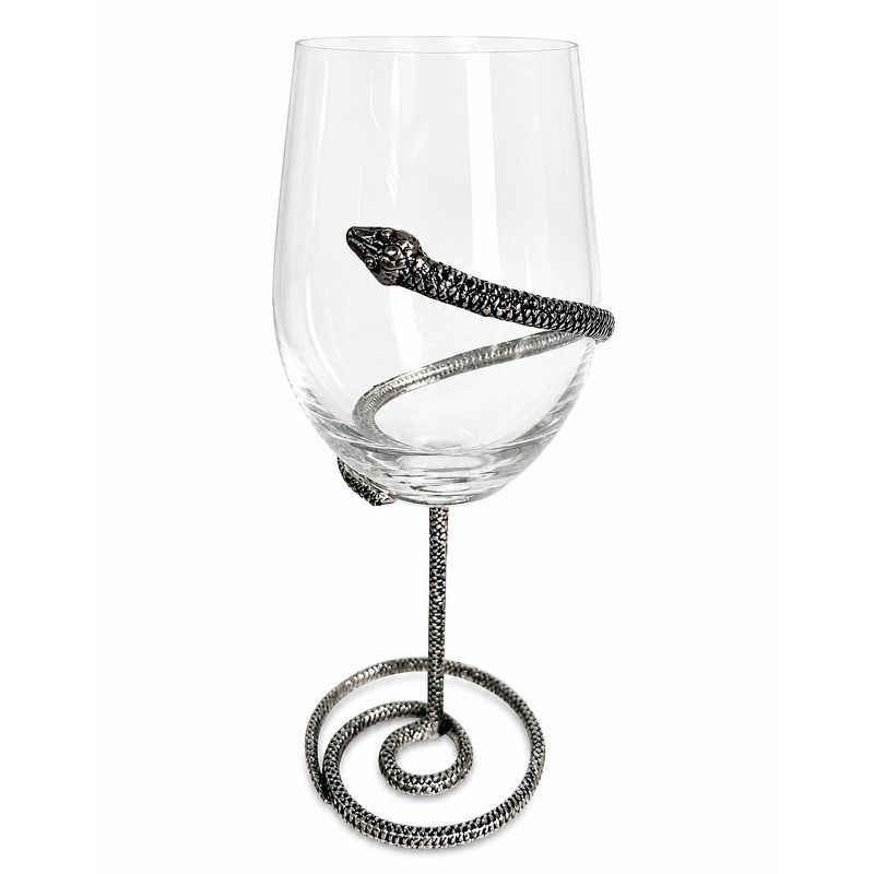 slide 1 of 5, Madison Home Halloween Snake Stemmed Wine Glass, 1 ct