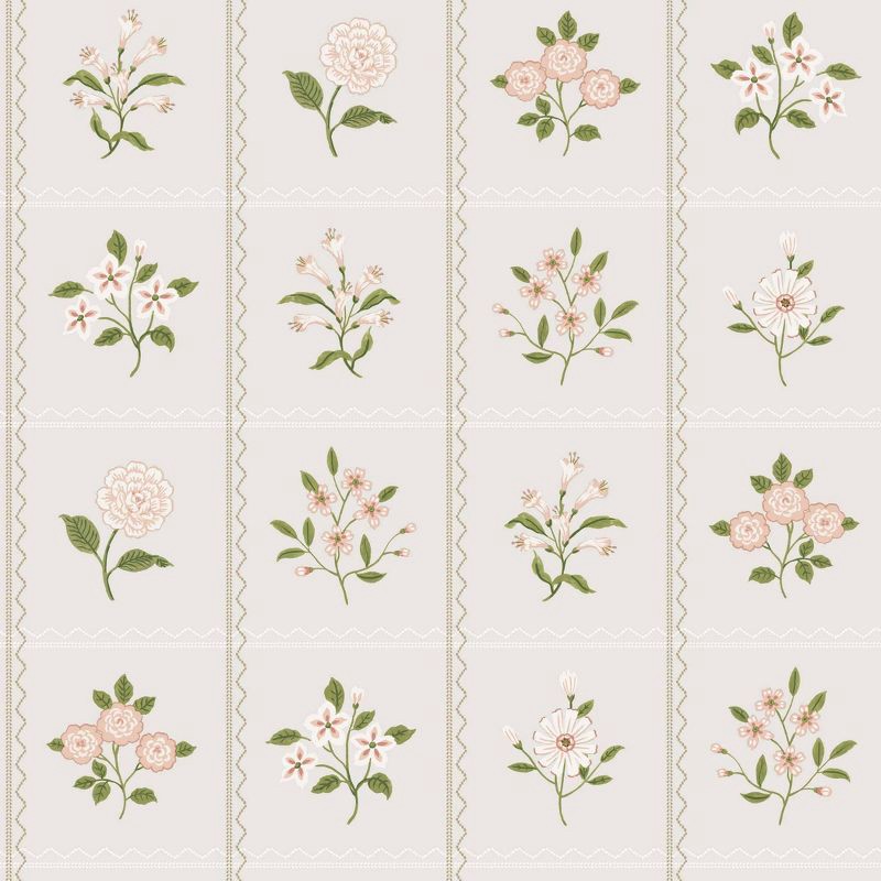 slide 1 of 6, Tempaper & Co. Peel and Stick Wallpaper Cottage Floral, 1 ct
