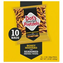 Dot's Homestyle Pretzels Honey Mustard Seasoned Pretzel Twists, 1 oz, 10 Count