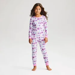 Girls' Hello Kitty Holiday Snuggly Soft Snug Fit Long Sleeve and Pants 2pc Pajama Set - White 8