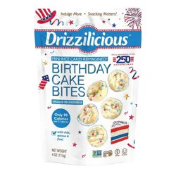 Drizzilicious America's 250 Anniversary Edition Birthday Cake Drizzled Mini Rice Cakes - 4oz