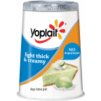slide 1 of 1, Yoplait Thick & Creamy Light Fat Free Key Lime Pie Yogurt, 6 oz
