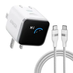 Anker 45W Digital Wall Charger with USB-C to USB-C Cable - 6 ft - White
