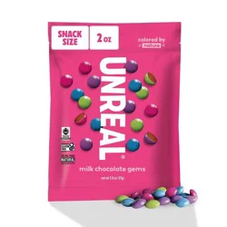 Unreal Milk Chocolate Gems Snack Size - 2oz