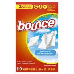 Bounce Outdoor Fresh Dryer Sheets - 110ct
