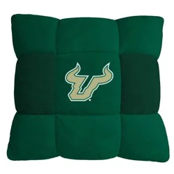 NCAA South Florida Bulls Bubble Color Patch Pillow