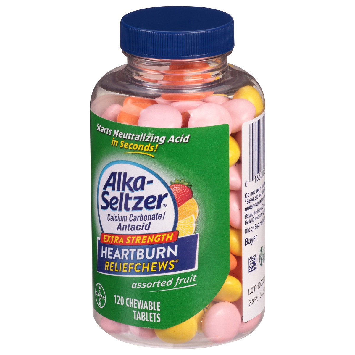 slide 10 of 10, Alka-Seltzer Chewable Tablets Extra Strength Assorted Fruit Heartburn Reliefchews 120 ea Bottle, 120 ct