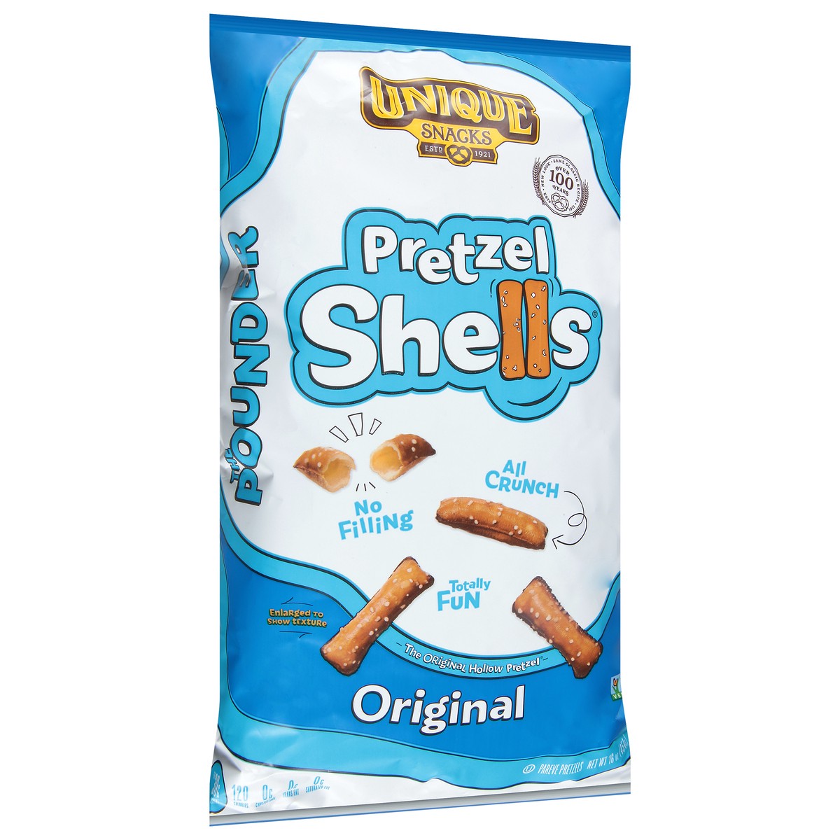 slide 5 of 9, Unique Snacks Original Pretzel Shells 16 oz, 16 oz