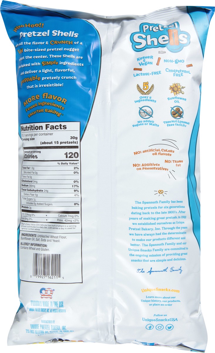 slide 9 of 9, Unique Snacks Original Pretzel Shells 16 oz, 16 oz