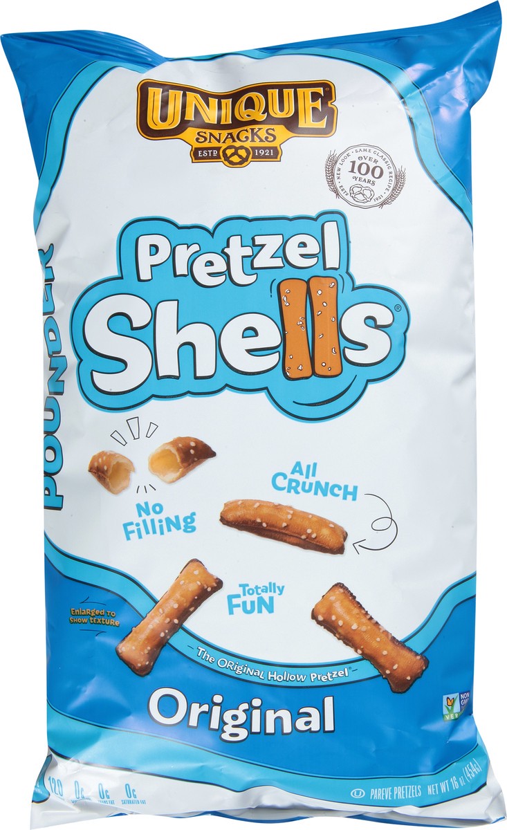 slide 6 of 9, Unique Snacks Original Pretzel Shells 16 oz, 16 oz