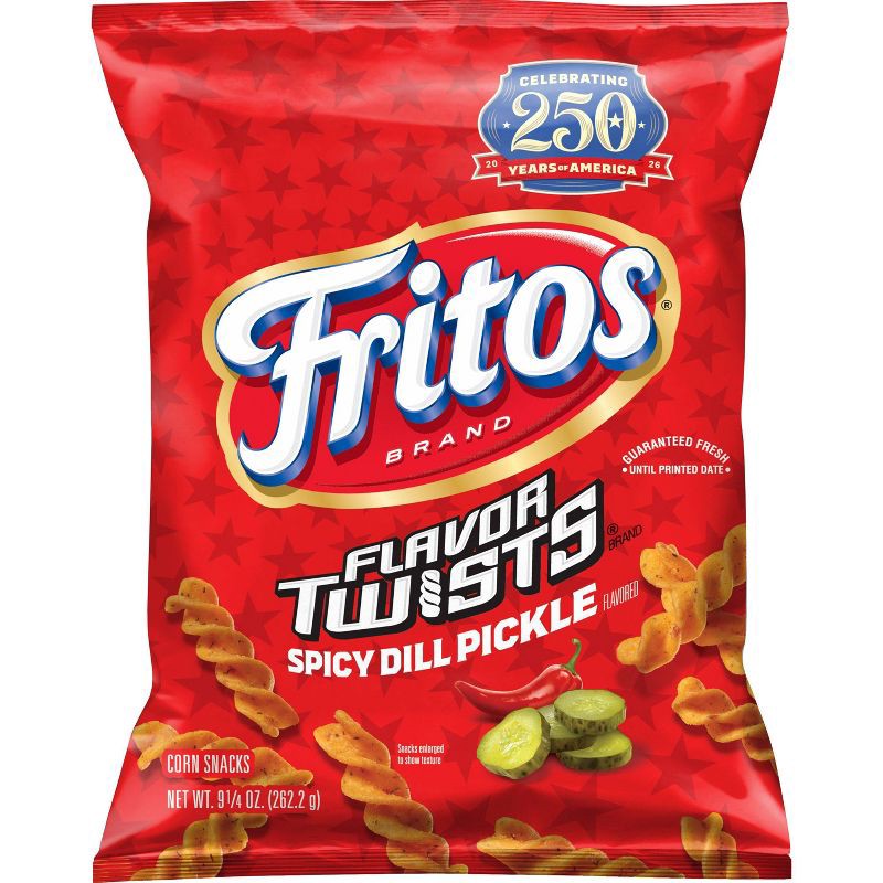 slide 1 of 4, Fritos Twists Spicy Dill Pickle Corn Chips - 9.25oz, 9.25 oz