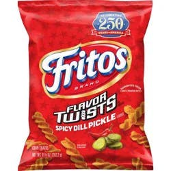 Fritos Twists Spicy Dill Pickle Corn Chips - 9.25oz
