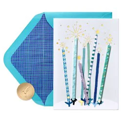 PAPYRUS Birthday Pattern Birthday Candles Greeting Card