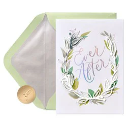 PAPYRUS Wedding Ever After Wreath Greeting Card